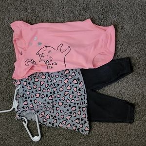 Baby Girls Carters 6 month 3 piece outfit